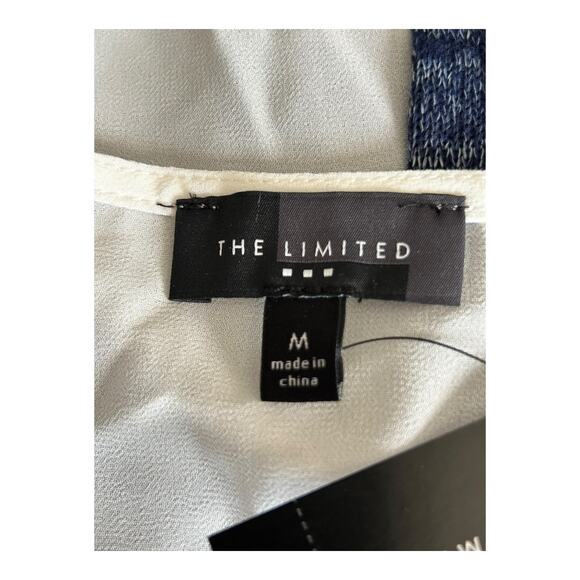 The Limited Top Womens Sz M Grey Split Back Layered Sweater 3/4 Sleeve Pullover - Picture 3 of 9